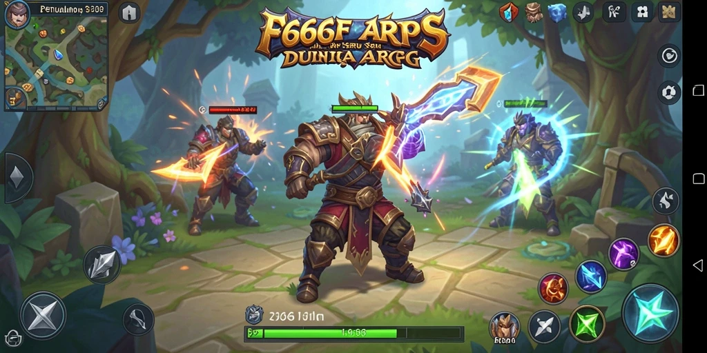 Tampilan gameplay seru 666F dengan pertarungan epik di dunia ARPG.