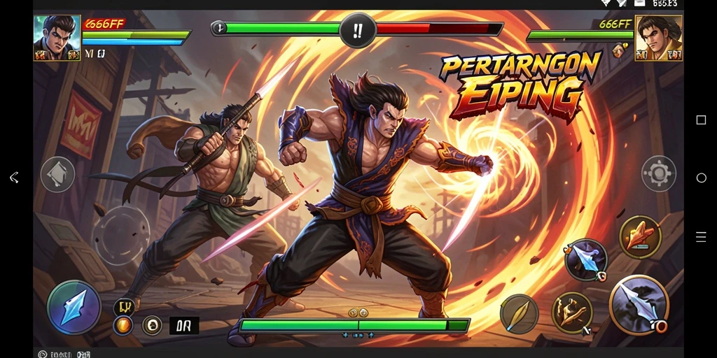 Screenshot gameplay Fighting yang menegangkan di 666FF.