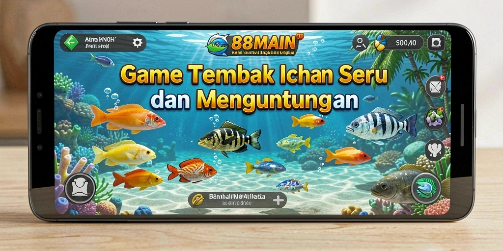 Tampilan gameplay seru menembak ikan di 88MAIN.