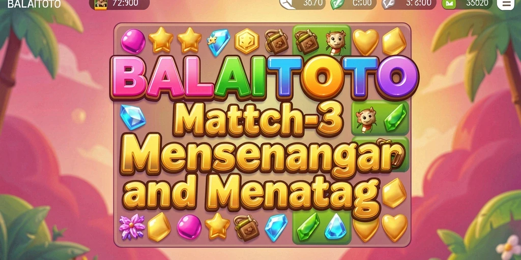 Screenshot utama BALAITOTO menampilkan aksi seru dalam permainan Match-3.