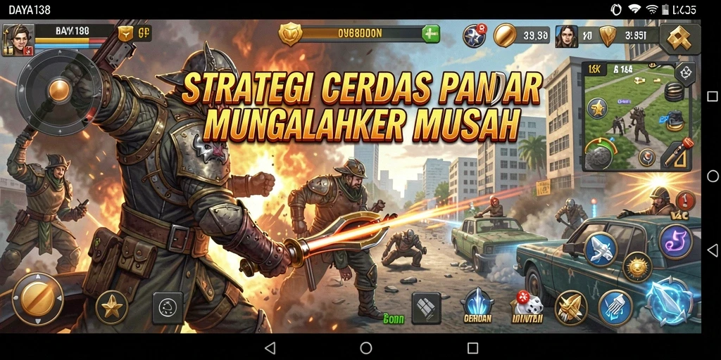 Tangkapan layar dari gameplay DAYA138 yang menampilkan strategi pertempuran yang intens.