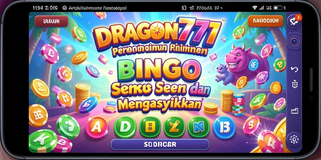 Tampilan menarik dari gameplay Bingo yang seru di DRAGON777.