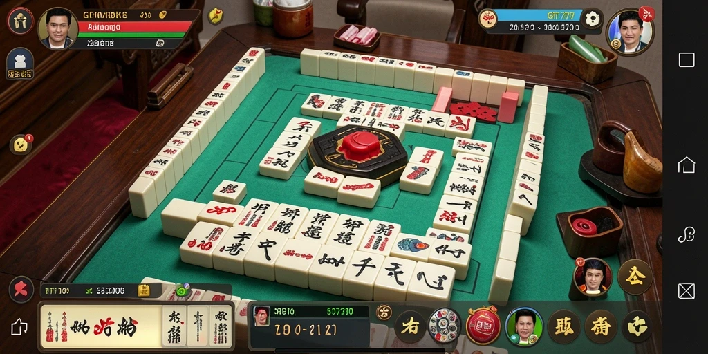 Screenshot menampilkan gameplay seru GT777 dengan grafis Mahjong yang menarik.