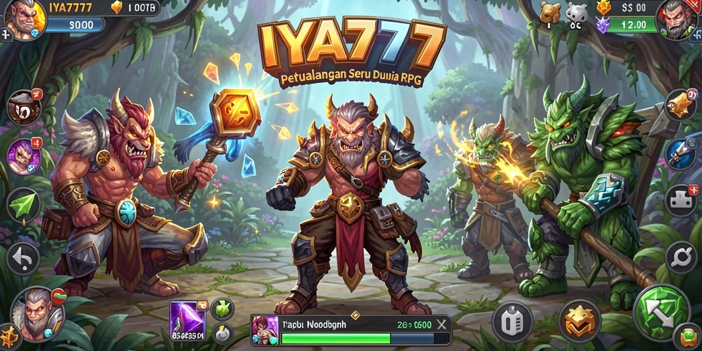 Screenshot IYA777 menampilkan momen aksi epic dalam permainan RPG.