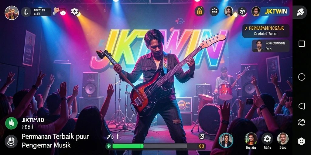 Screenshot gameplay JKTWIN menampilkan pengalaman bermain musik yang seru.