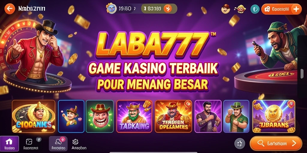 Screenshot LABA777 menampilkan suasana kasino yang mendebarkan.