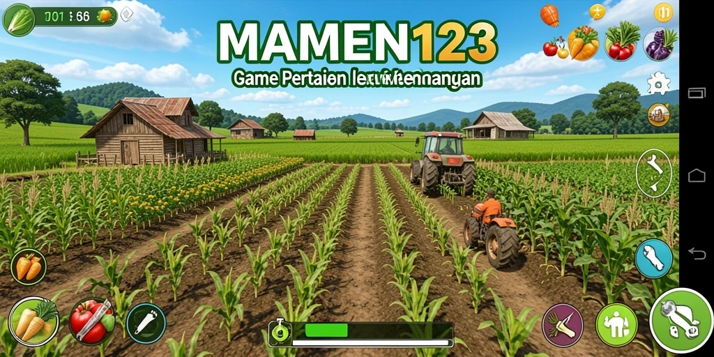 Tampilan gameplay seru dalam bertani di MAMEN123.