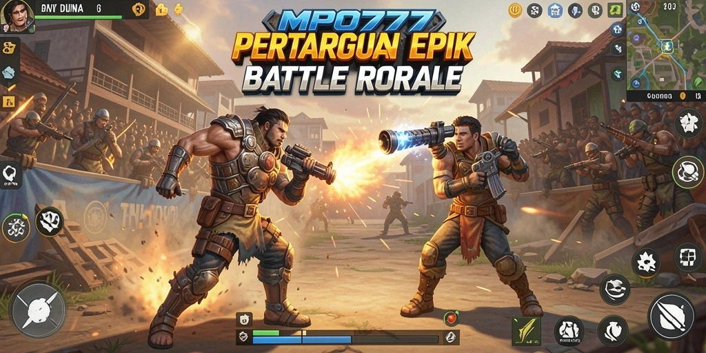 Tangkapan layar gameplay MPO777 dengan aksi Battle Royale yang mendebarkan.