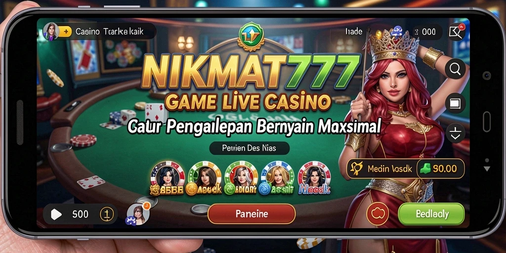 Tampilan gameplay Live Casino yang menarik dan interaktif dari NIKMAT777.