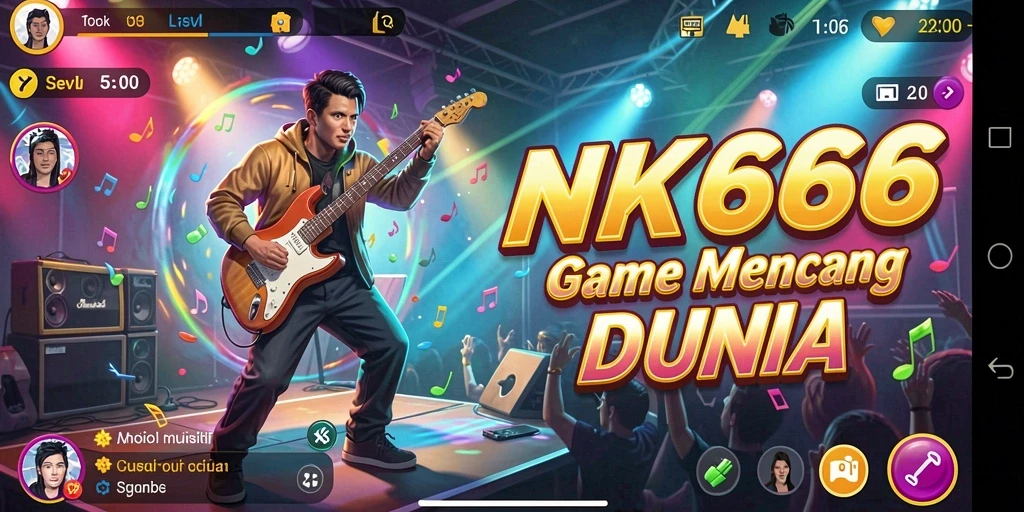 Screenshot utama NK666 menampilkan gameplay seru dari musik interaktif.