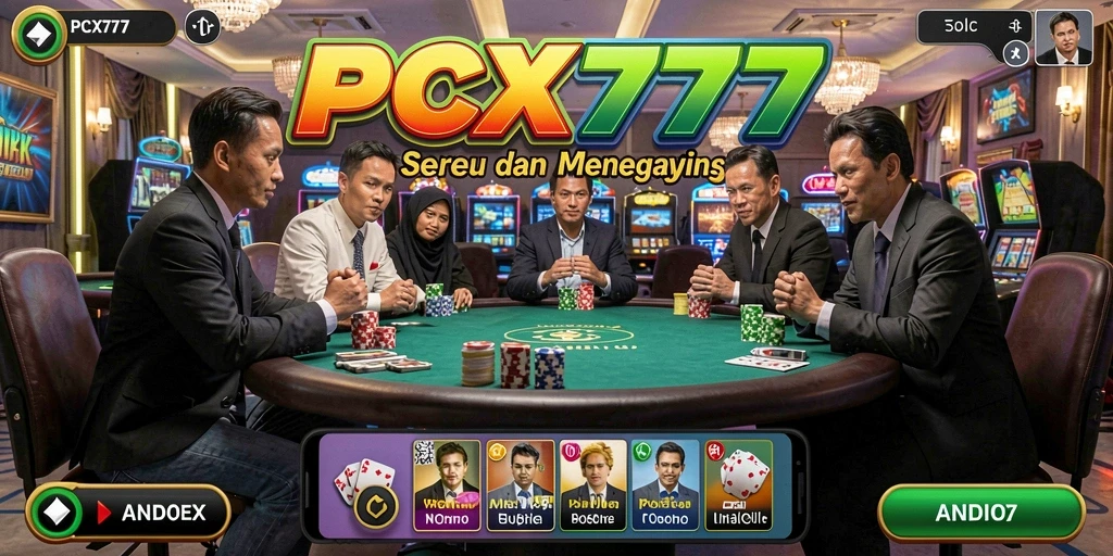 Tampilan menarik dari gameplay Poker di PCX777.