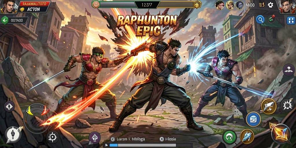 Tangkapan layar menampilkan aksi gameplay seru dalam RAJAWALITOTO.