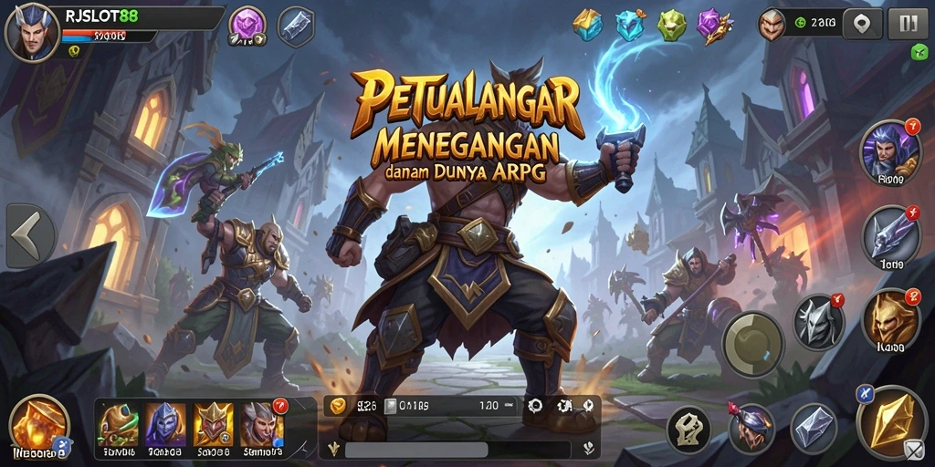 Screenshot utama menampilkan aksi pertarungan seru dalam RJSLOT88.