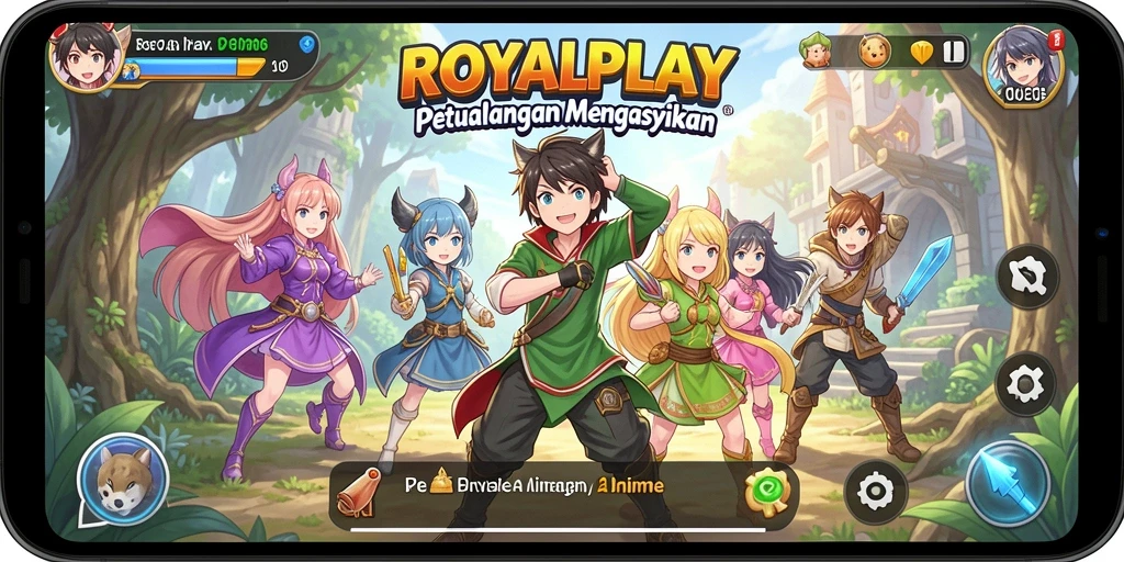 Tampilan fantastis dari gameplay anime yang seru.