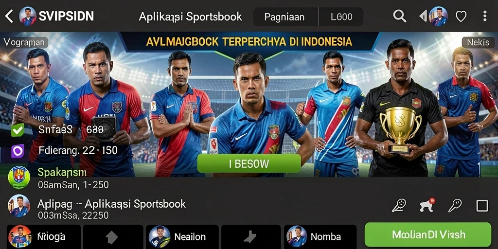Screenshot utama SVIPSIDN menampilkan antarmuka taruhan olahraga yang menarik.