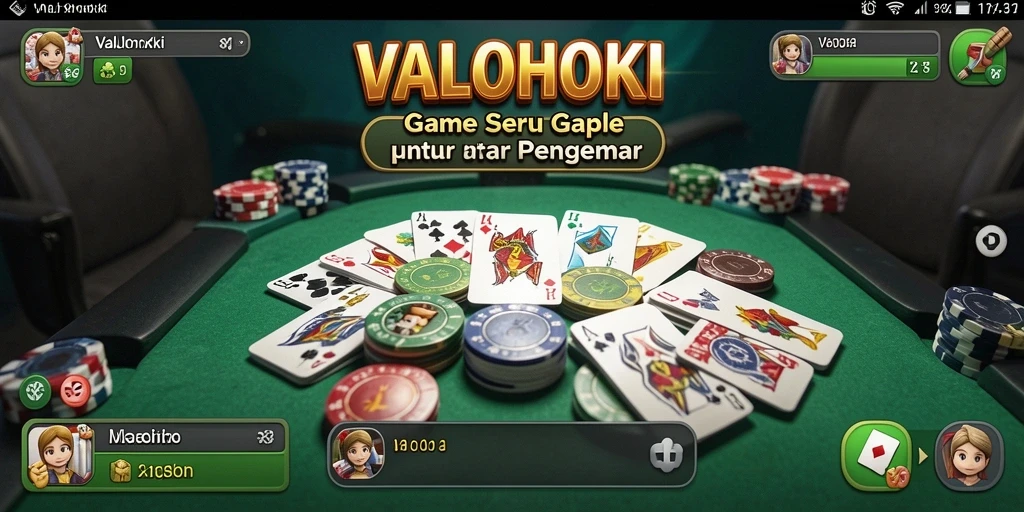 Tampilan gameplay VALOHOKI yang seru dalam bermain Gaple.