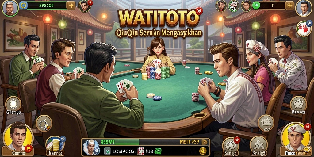Tampilan menarik dari gameplay QiuQiu di WATITOTO.