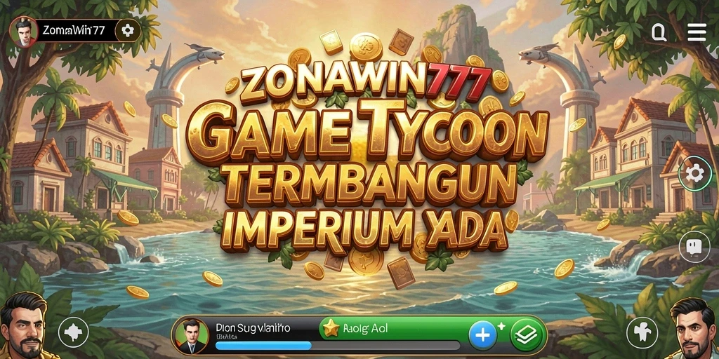 Tampilan gameplay ZONAWIN777 yang menarik dalam membangun bisnis Tycoon.
